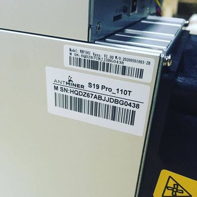 Bitmain Antminer S19 Pro 110T BTC 광업 기계 1024MB 비디오 메모리