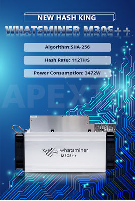 HDMI 입력 3472W Asic Whatsminer M30S+ BTC Bitcoin Miner